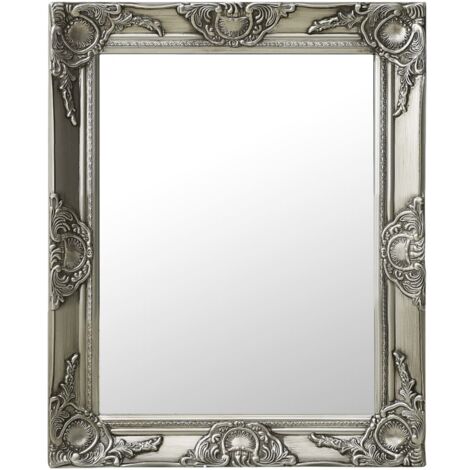 Miroir mural Moderne - Miroir de Maquillage - pour Salon, Chambre, Salle de Bain - 50x60 cm Argenté Chic-980054