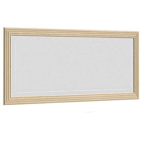 Miroir mural moderne rectangulaire chêne clair Italino 160cm