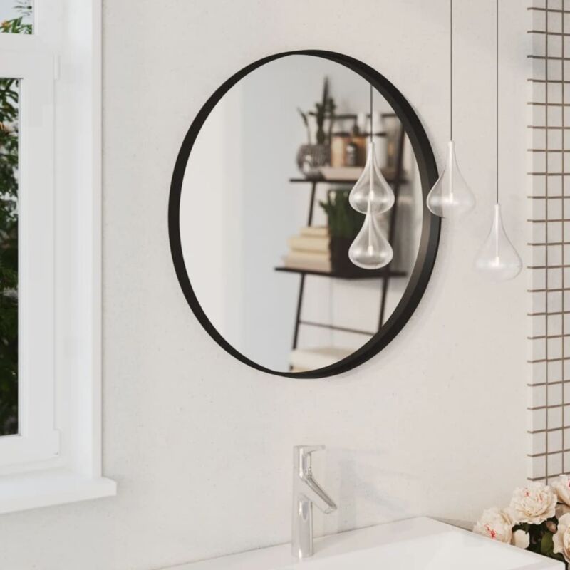 Miroir mural Noir 60 cm Vidaxl