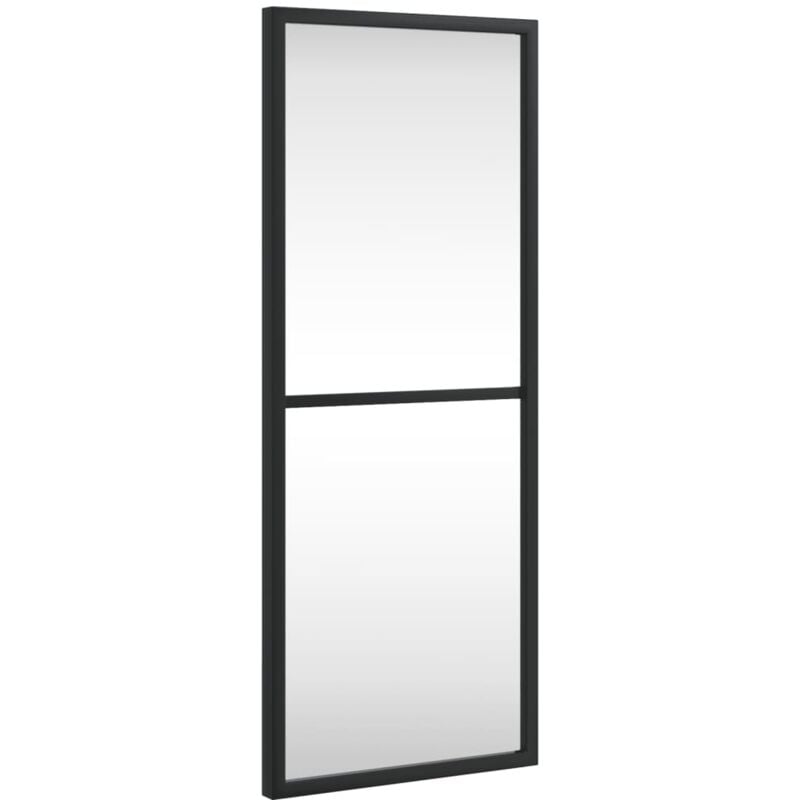 Miroir mural noir 20x50 cm rectangulaire fer Vidaxl