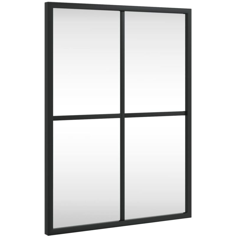Miroir mural noir 30x40 cm rectangulaire fer Vidaxl