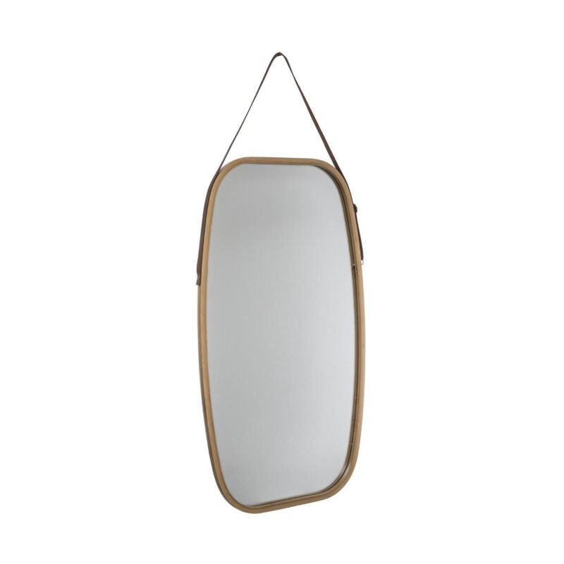 Five Simply Smart - Miroir Mural Ovale avec Anse 'Léa' 77cm Naturel