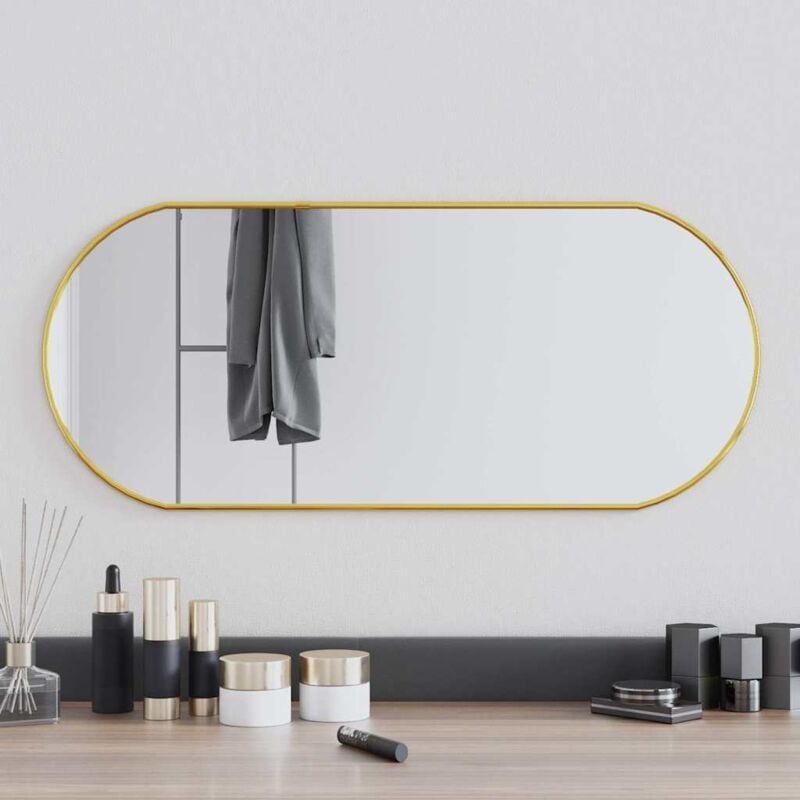 Miroir mural Doré 70x30 cm Ovale Vidaxl