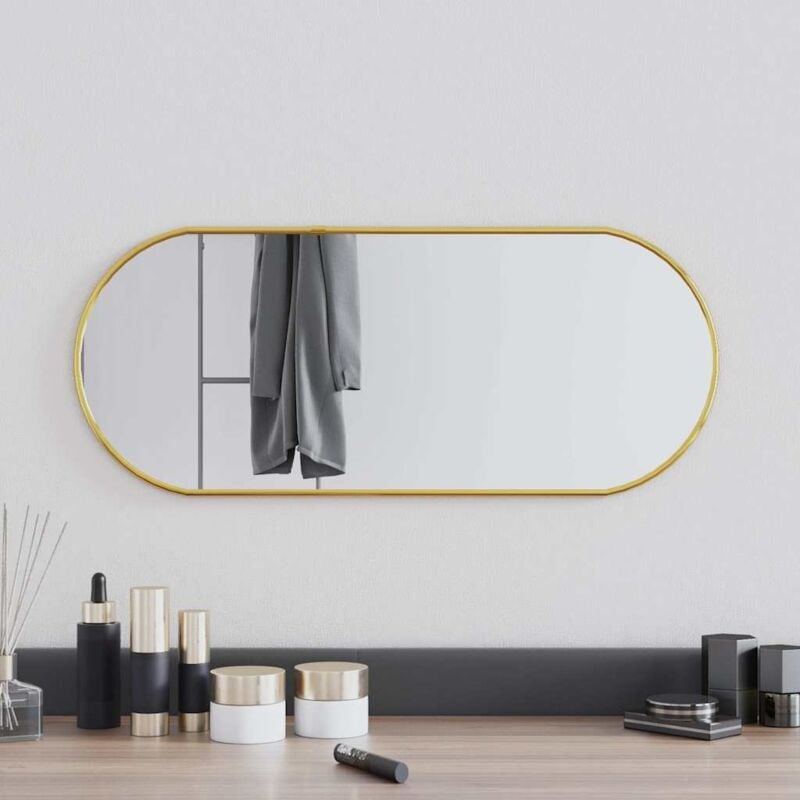 Miroir mural Doré 60x25 cm Ovale Vidaxl