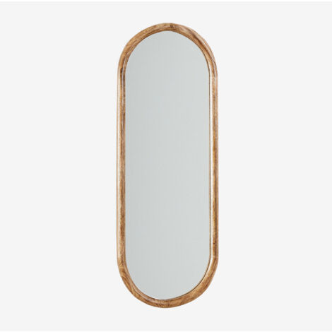 Miroir mural ovale en bois de manguier Munya SKLUM 30 x 80 cm