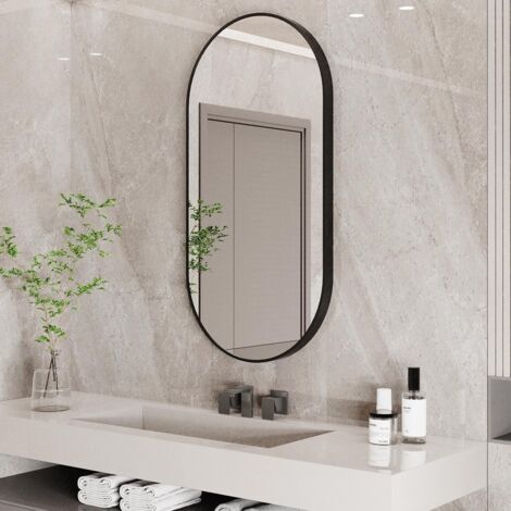 Miroir mural ovale pour salle de bain