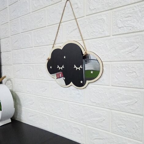 Miroir mural pour chambre d'enfant, miroir nuage 3D, miroir acrylique autocollant, pour fille
