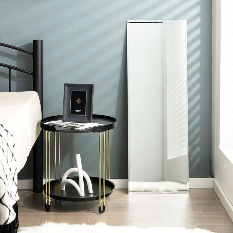 Maisonchic - Miroir Mural Psyché Rectangulaire sans Cadre 110 x 38 cm Pleine Longueur Bord Biseauté Suspendu Vertical ou Horizontal design in