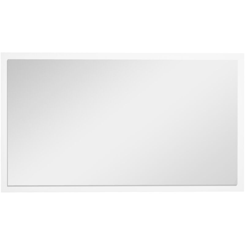 Homcom - Miroir mural rectangulaire 70L x 40H cm - installation horizontale ou verticale - verre 5 mm - cadre blanc