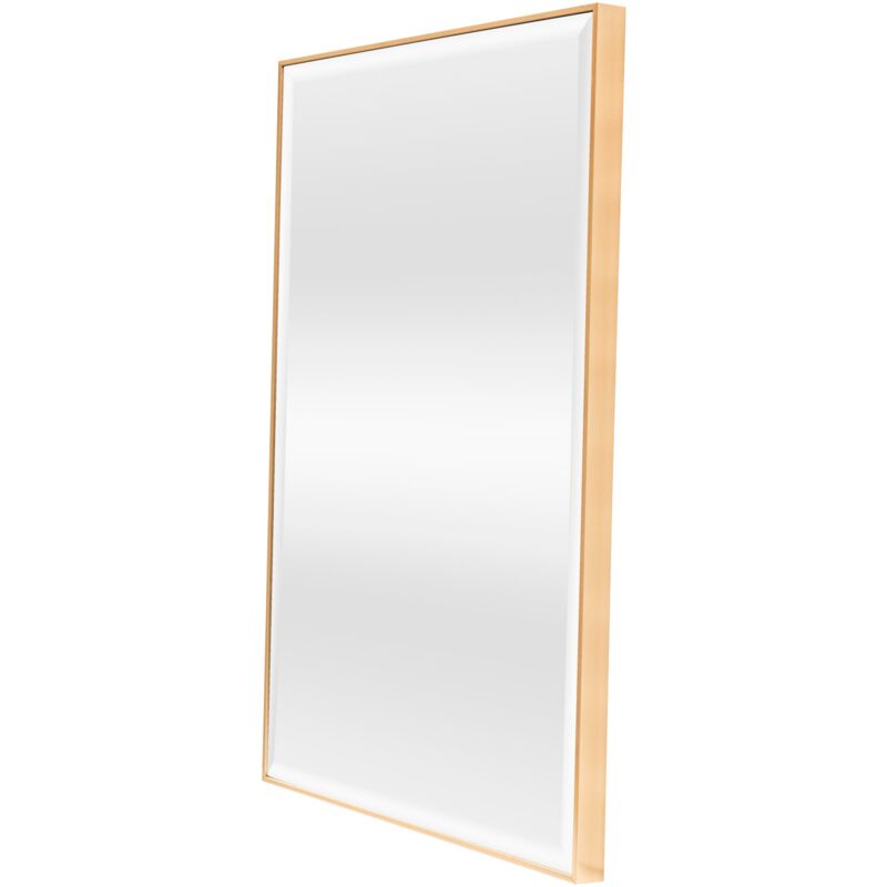 Miroir mural rectangulaire 92 x 62 cm doré