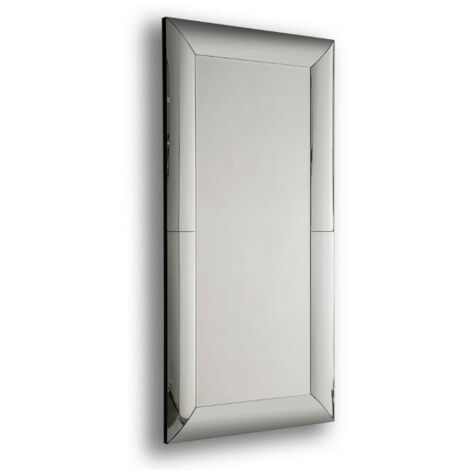 Miroir mural rectangulaire bois noir Gristy