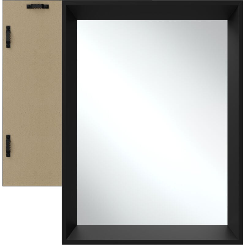 Tectake - Miroir mural rectangulaire elina avec cadre en plastique - 40 x 60 cm