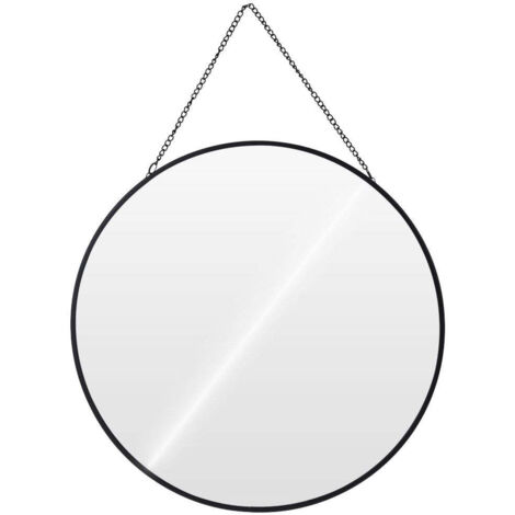 Miroir mural rond avec pendentif, Ø 29 cm