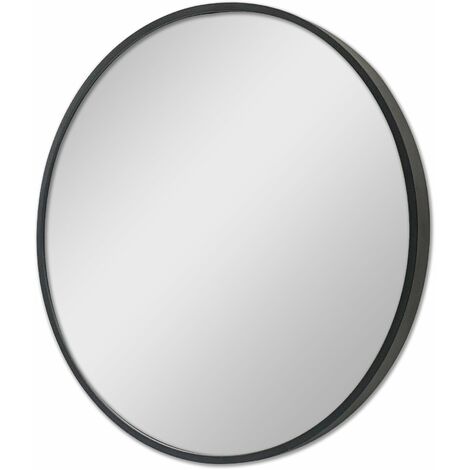 Miroir mural rond diamètre 40 cm noir
