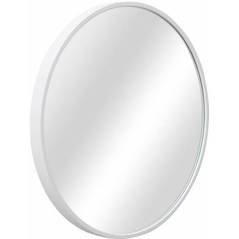 Miroir Rond Salle De Bain Noir 60x50 Cm Avec 3 Étagères - Montage Mural Facile, Style Élégant Et Pratique