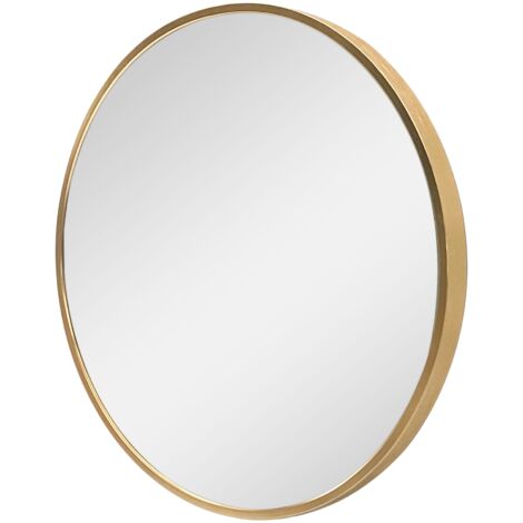 Miroir mural rond diamètre 60 cm doré