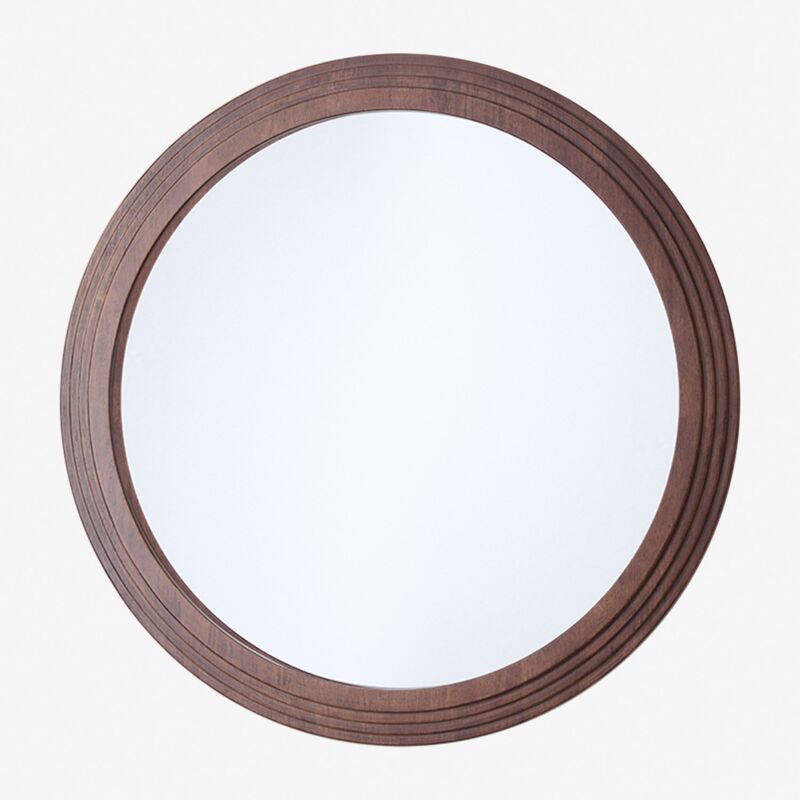 Sklum - Miroir mural rond en bois de chêne (Ø75 cm) Ozande