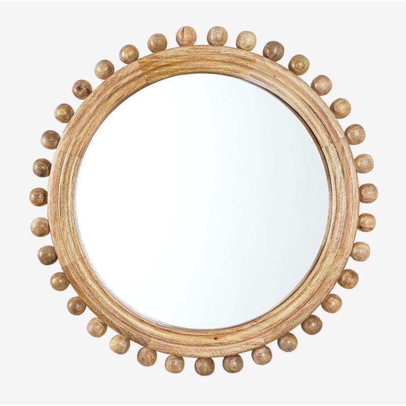 Miroir mural rond en manguier (Ø80 cm) Joey Sklum