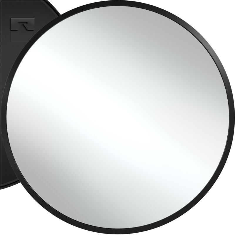 Tectake - Miroir mural rond fiona avec cadre en aluminium - 60 cm