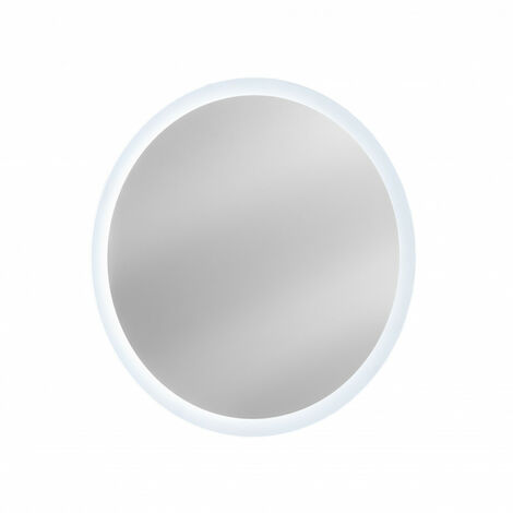 Miroir mural rond Led tactile - Cadre lumineux blanc - D 60 cm - Lustro Venus - Livraison gratuite