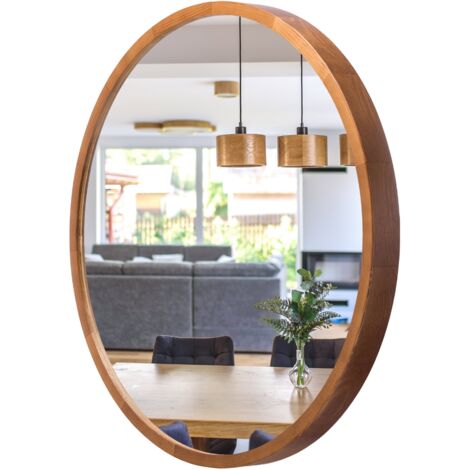 Miroir mural rond LEJA 575 RUSTIKAL pour salle de bain, entrée ou salon, élégant