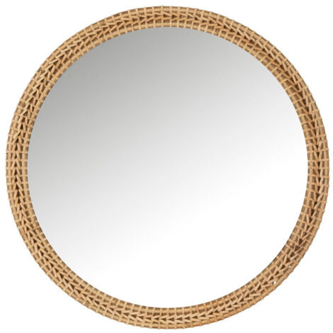 Miroir Mural Rond "Mariage du Sud" 75cm Naturel