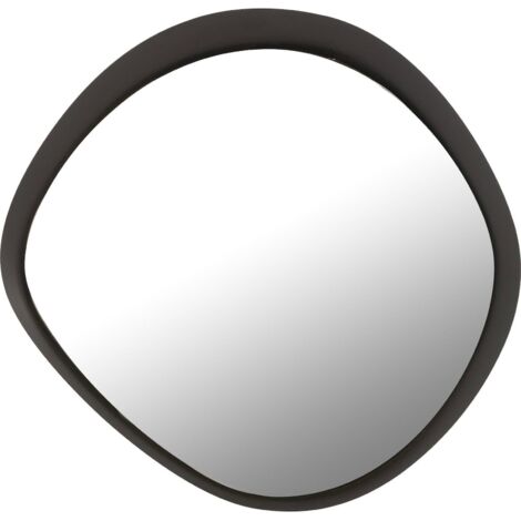 Miroir mural rond noir design métal pour décoration moderne - Noir métal contemporain