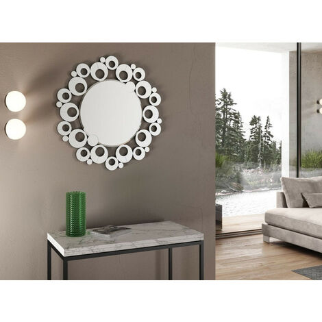 Miroir mural rond style baroque Barko 80cm