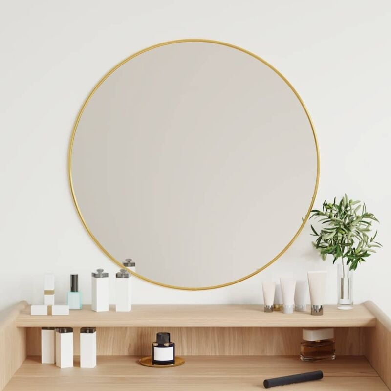Miroir mural Doré ø 60 cm Rond