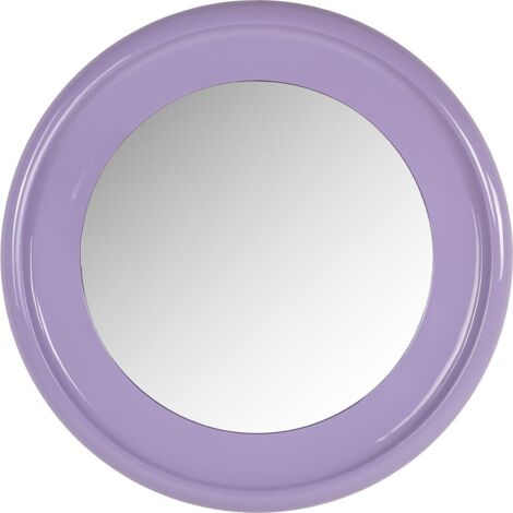 Miroir mural rond violet design contemporain élégant - Violet pastel lumineux