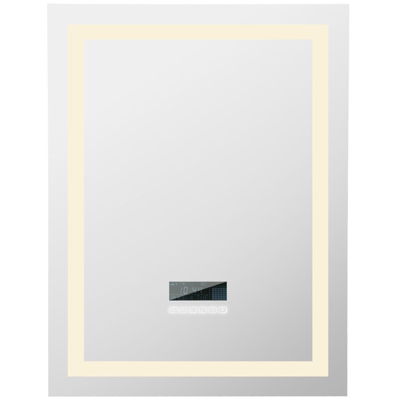 Miroir Mural Salle de Bains avec eclairage LED 24 W lumineux reglable anti-buee avec Bluetooth Dimmable 6080 CM