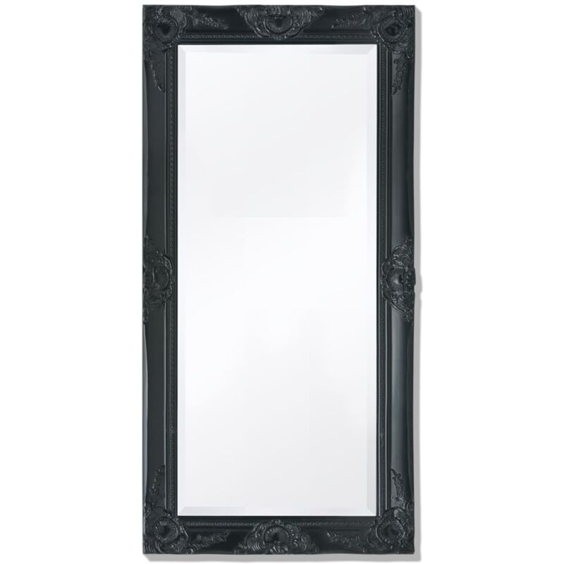 Miroir mural style baroque 100x50 cm noir Vidaxl