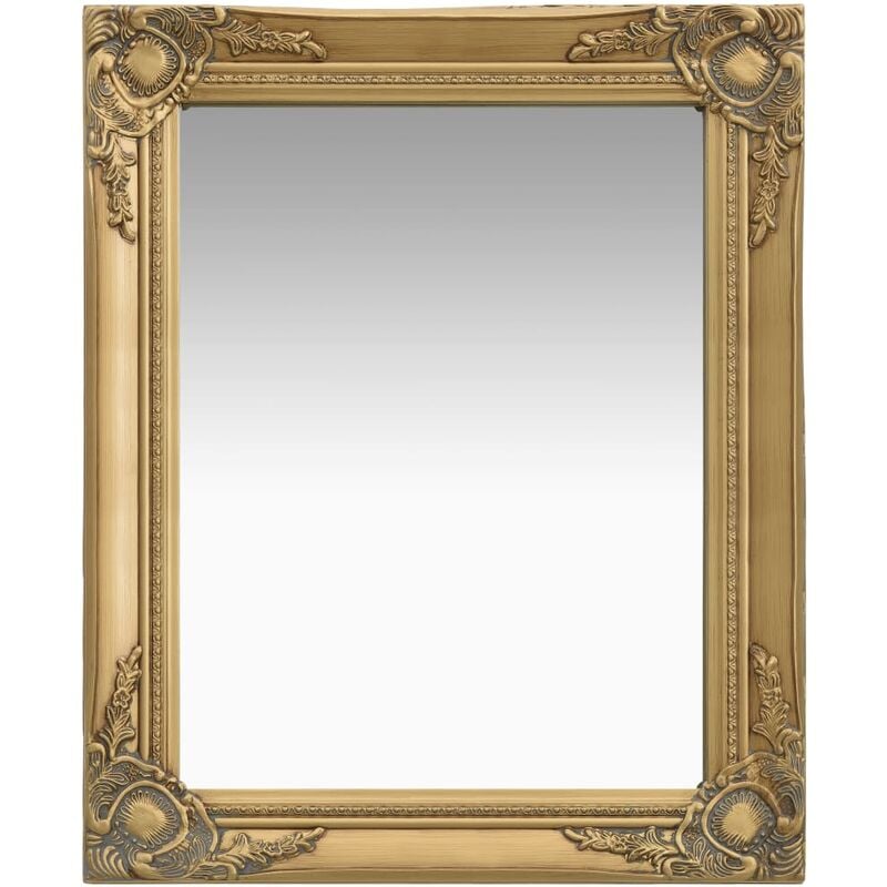 Vidaxl - Miroir mural Conception anti-âge Cadre ornemental de style baroque 50 x 60 cm Couleurs diverses Couleur : or