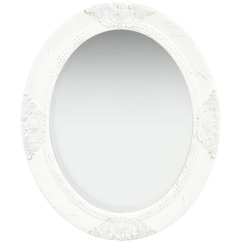 Miroir mural style baroque 50x60 cm Blanc