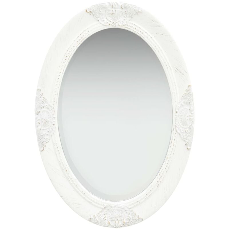 Vidaxl - Miroir mural style baroque 50x70 cm Blanc