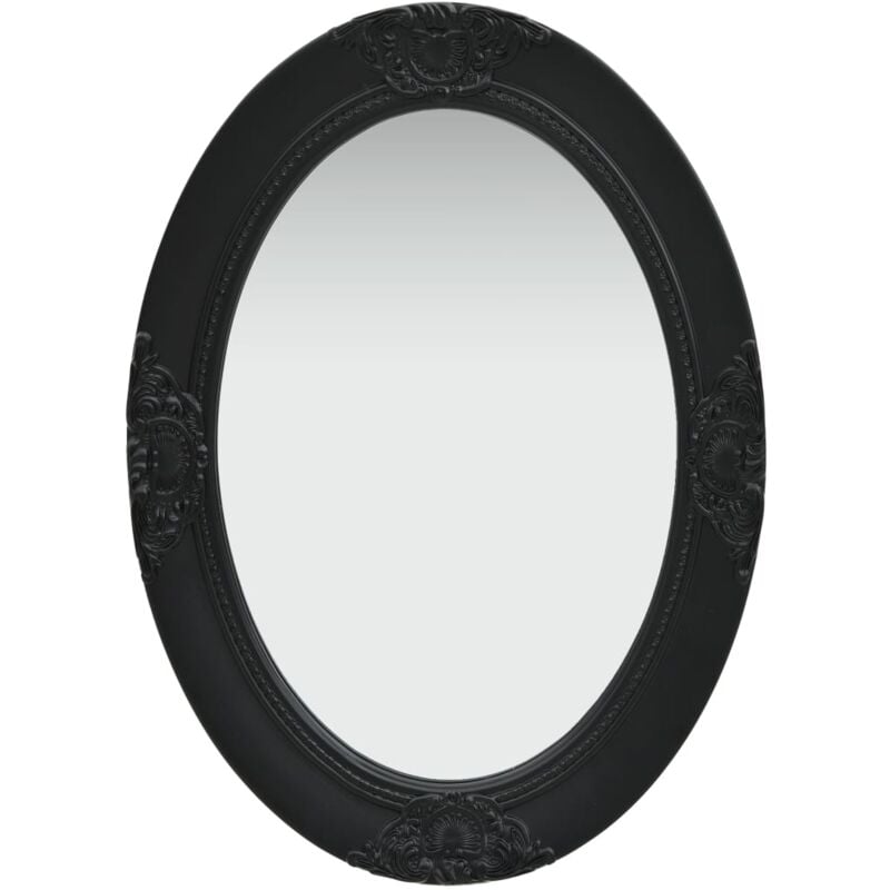 Miroir mural style baroque 50x70 cm noir Vidaxl