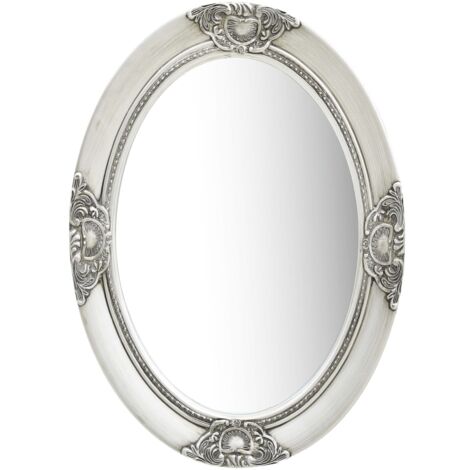 Miroir mural style baroque 50x70 cm argenté pwfn88571 DESIGN IN