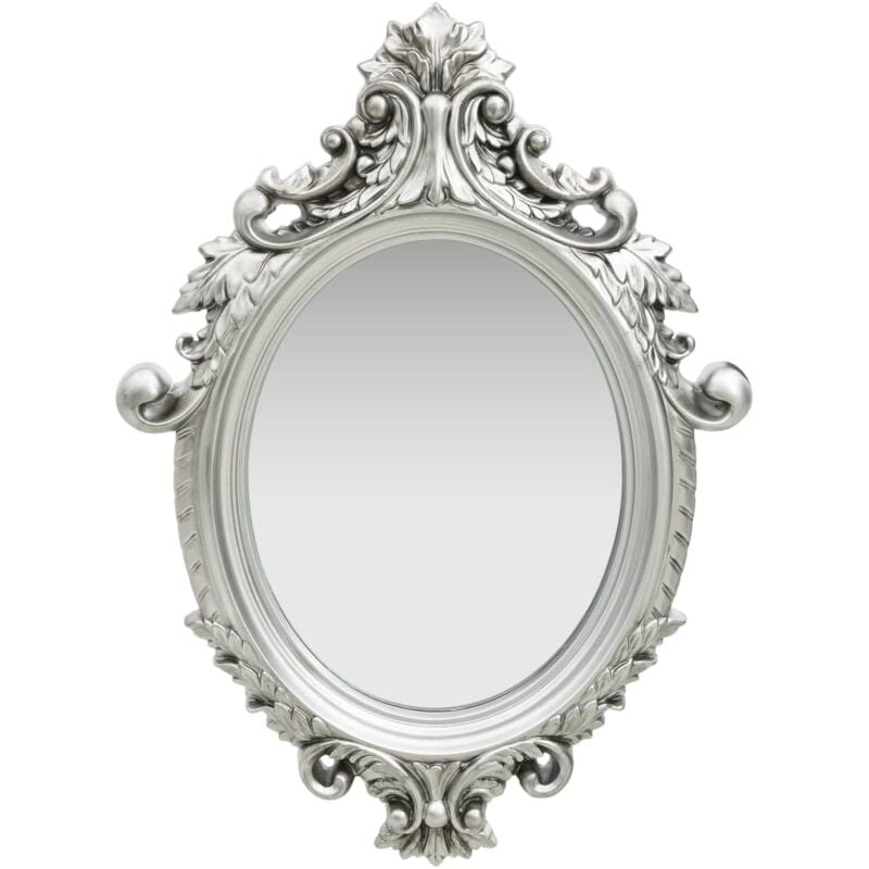 Vidaxl - Miroir mural avec style Castello ornemental 56x76 cm Diverses couleurs Couleur : argent