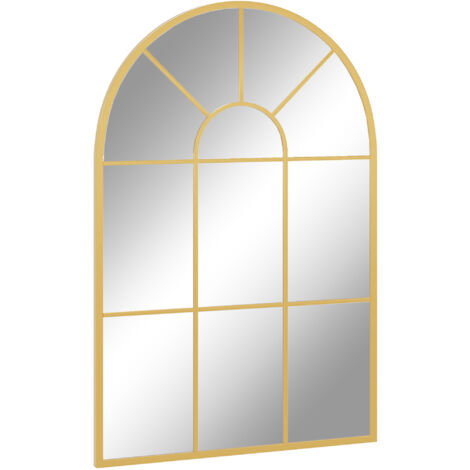 Miroir mural style verrière LOGGIA doré