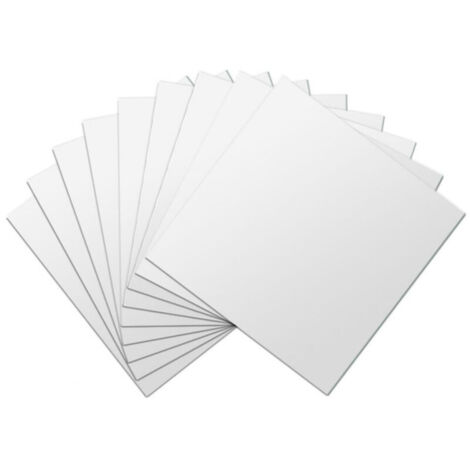 Miroir mural,10pcs Miroir Autocollant Mural 15x15cm Miroir Adhésif Décoratif Amovible Miroir Carré Argent Rectangulaire Flexible Sticker Miroir Adhésif Carré Pour Salle De Bain Décoration Intérieur Cu