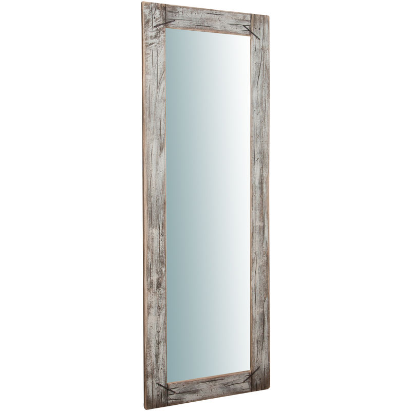 Miroir Miroir rectangulaire décoratif, miroir mural suspendu, cadre en bois, grand miroir Long D'entrée Salle de bain 180x65x2.6