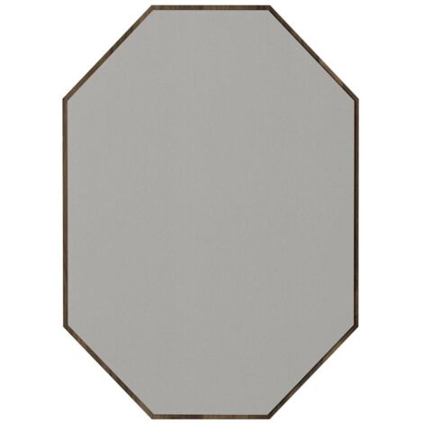 Miroir murale hexagone Comby 45x70cm Bois foncé