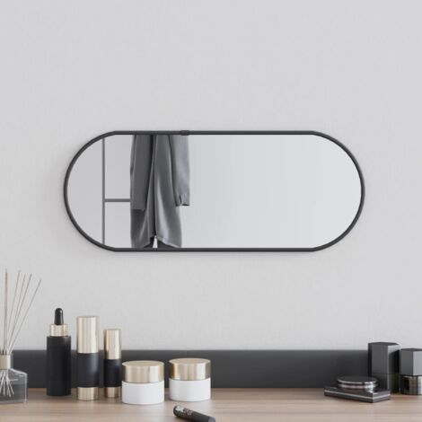 Miroir mural，Miroir déco Noir 50x20 cm Ovale CFW74096