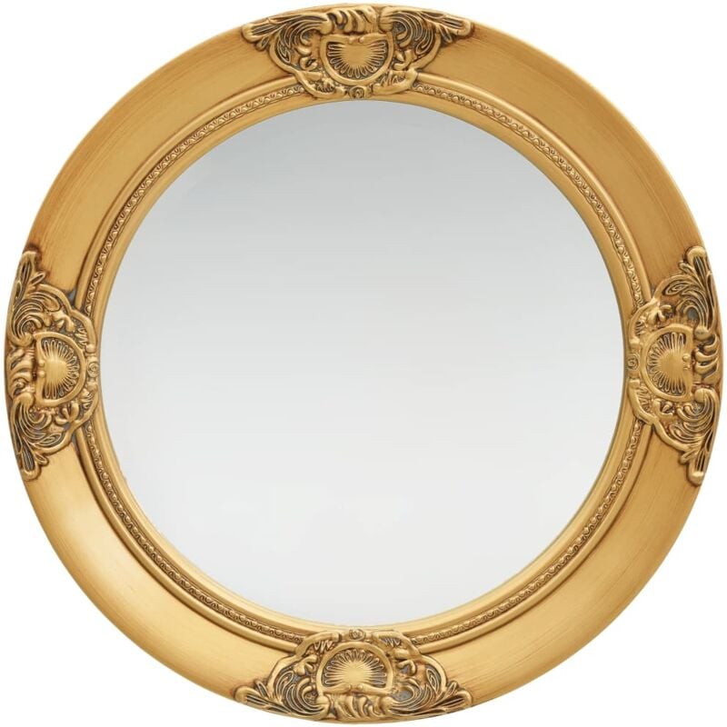 Miroir mural，Miroir déco style baroque 50 cm Doré CFW30554