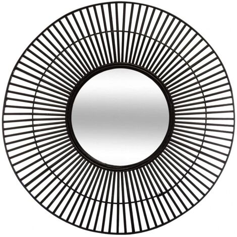 Miroir noir en bambou de 77 cm - Atmosphera, créateur d'intérieur élégance naturelle