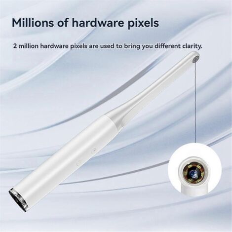 Miroir oral visuel HD 1080P Endoscope dentaire Blanc--