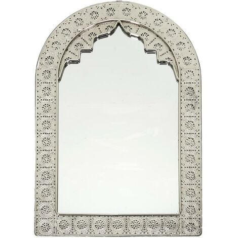 Miroir Oriental Metal - ARGENT
