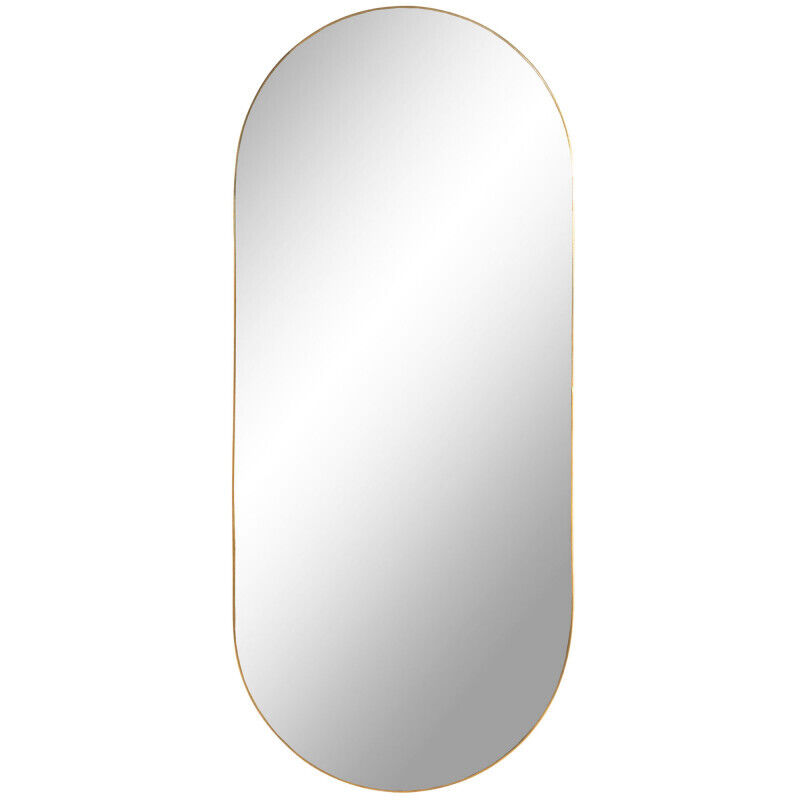 M&s - Miroir ovale 35x80 cm en acier noir M&s - Miroir ovale 35x80 cm en acier noir
