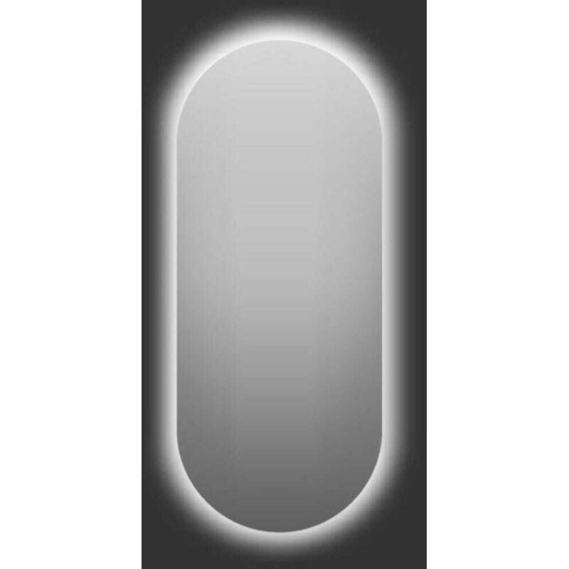 Kiamami Valentina - Miroir Ovale 40X80 Réversible Rétro-Éclairé