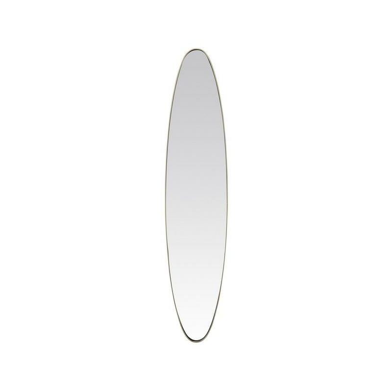 Emde - Miroir ovale aux bords fins doré 24x118cm